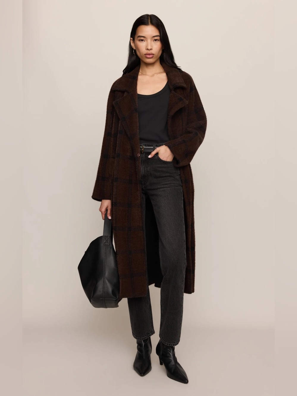Z SUPPLY Crosby Plaid Cocoon Coat XS
